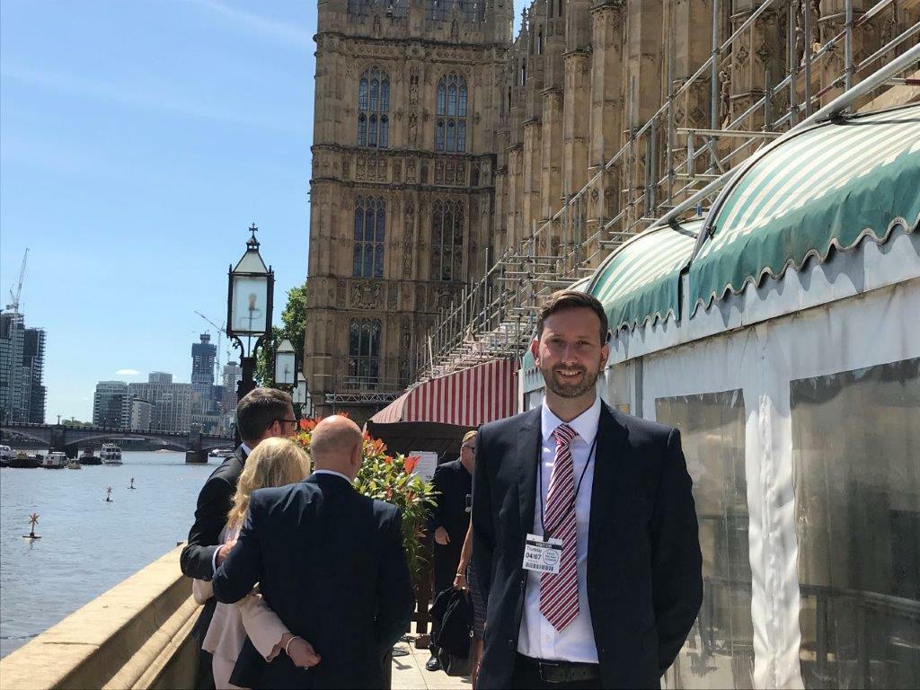 Jon Hurrell CMG CEO at the Houses of Parliament